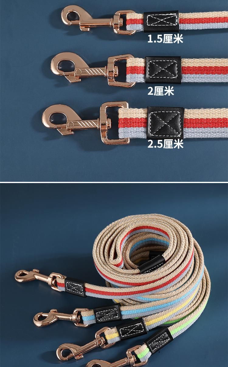 Pet Leash Cotton Multi Color Optional Custom Pet Dog Leash Dog Harness Custom Logo