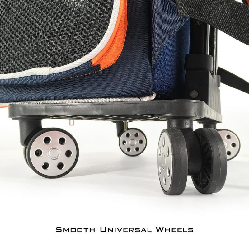 Pet Carrier with Detachable Wheels Bags a Medium Backpack on Wheels Small Dog Cat Travel Bag