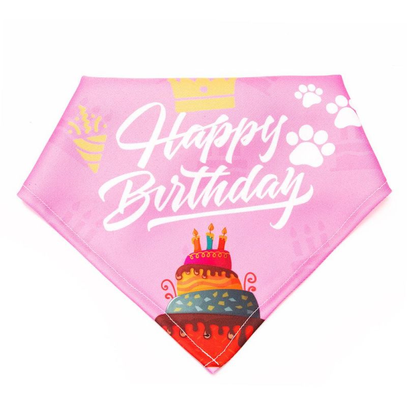 Pet Cats Dogs Birthday Triangle Bandage Party Pet Bandanas