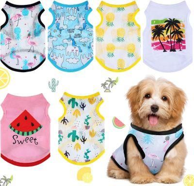 Soft Breathable Printed Pet Clothing for Small Puppy