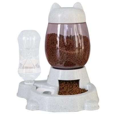Plastic PP Material Cat Feeder Automatic Water Dispenser Pet Drinker Non-Wet Mouth Anti-Upsetting Pet Bowl