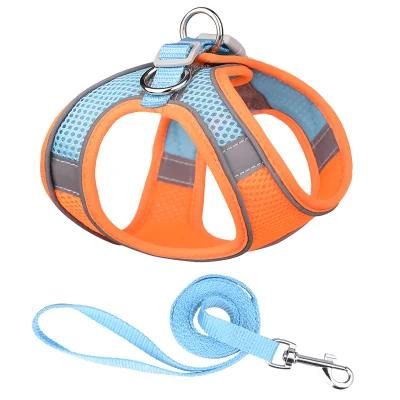 Reflective Pet Harness Dogs Strap with Leash Adjustable Nylon Harness Vest Breathable Collars for Chihuahua Small Large Dogs
