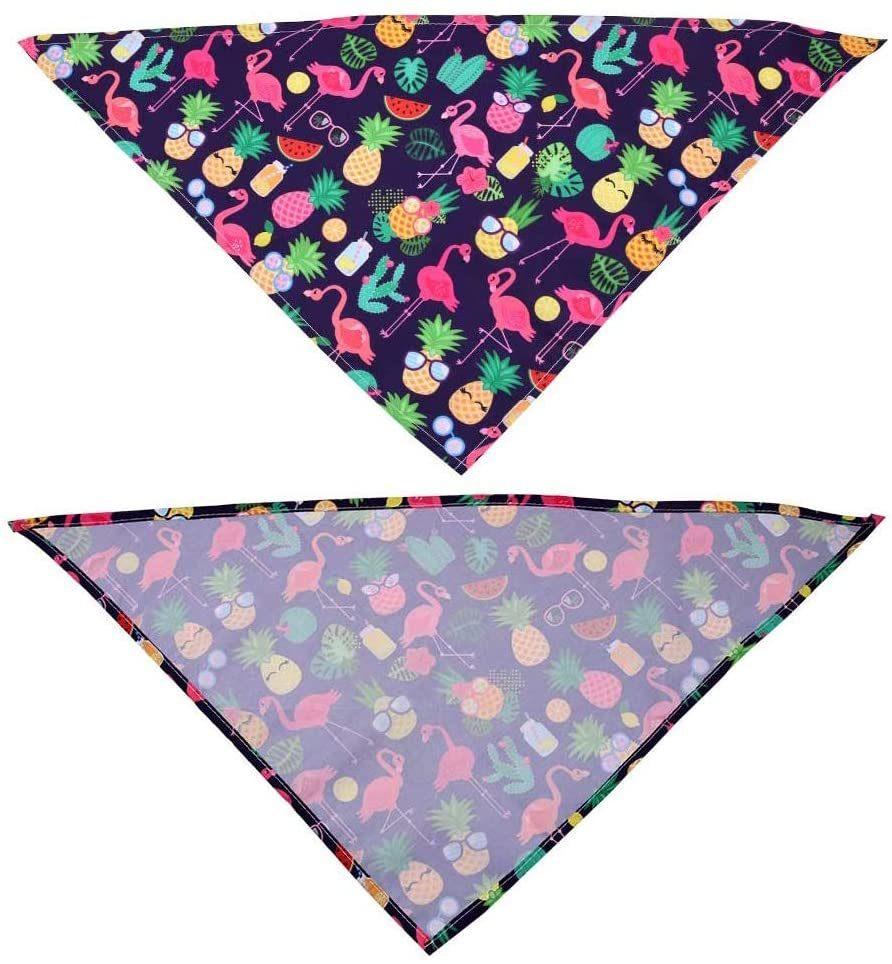 Dog Bandana Flamingo & Fruit & Hawaii Pattern Cooling Summer Style Dog Bandana