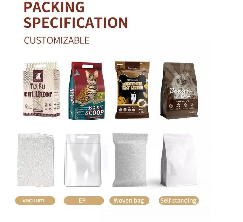 Different Flavors Pet Safe Non-Toxic Light Weight Good Water Solubility Tofu Cat Litter
