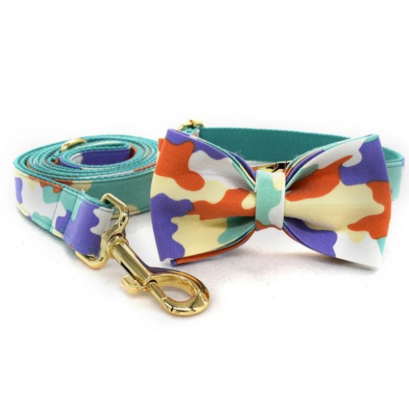 Fast Delivery of Custom Dog Collar Leash in Colofrul Camo