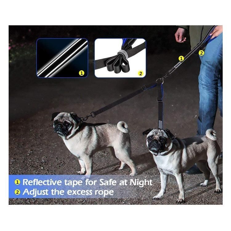 Durable Nylon Reflective Dog Leash with Waste Bag Pouch