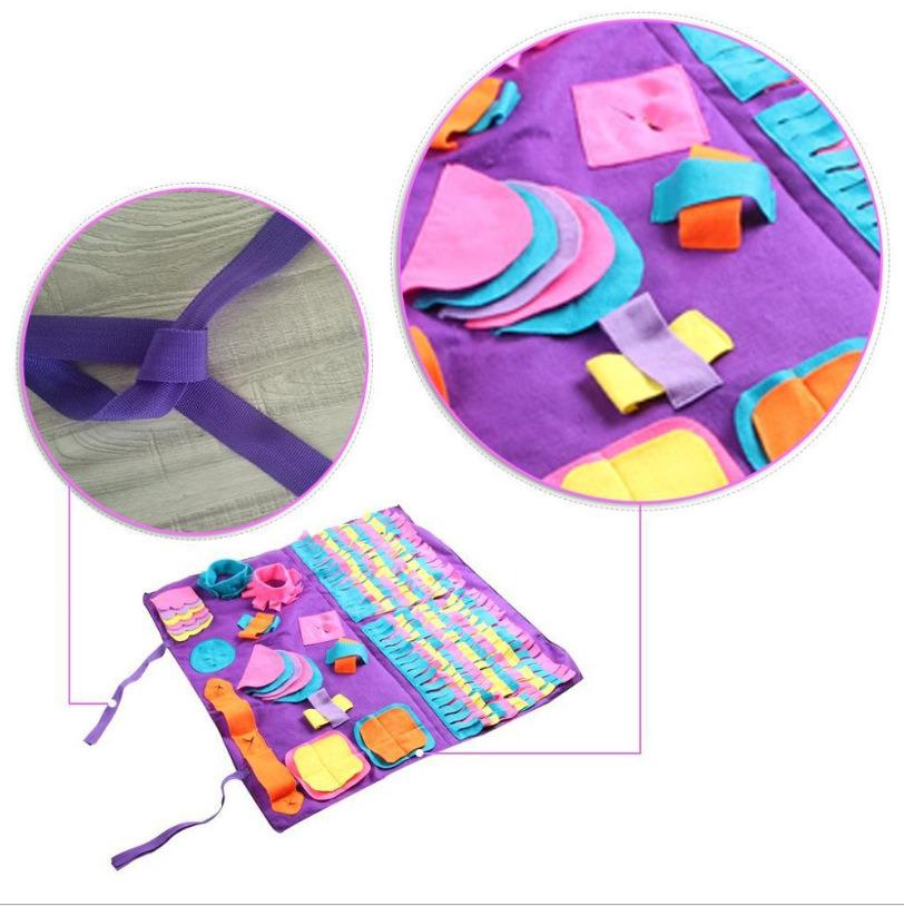 Pet Bite Resistant Puzzle Dog Cat Foraging Toy Pet Sniffing Training Blanket Waterproof and Wear-Resistant