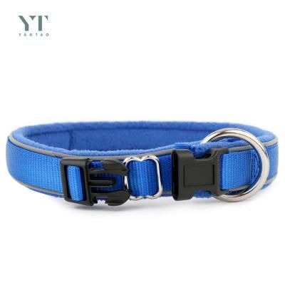 Premium Heavy Duty Soft Reflective Nylon Fleece Webbing Padded Buckle Tactical Training Luxury Pet Dog Collar