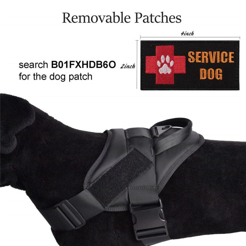 Service Tactical Dog Harness Durable Nylon Adjustable Pet Harness Vest with Grab Handle