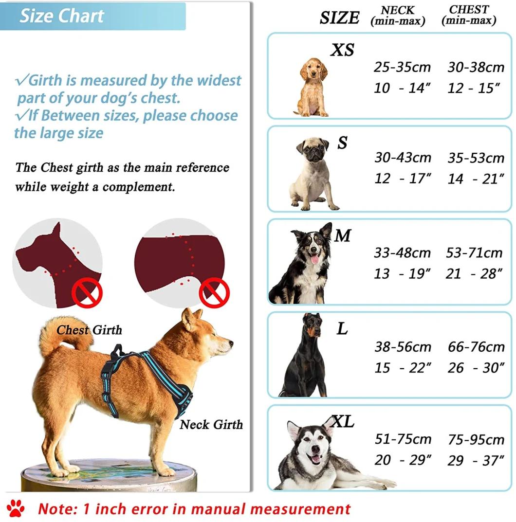 Reflective Dog Vest Front/Back Leash Clips and Easy Control Handle