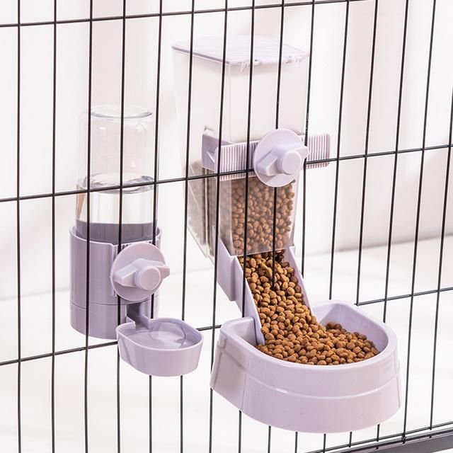 Whole Set Saparating Water and Food Plastic Material Pet Bowl