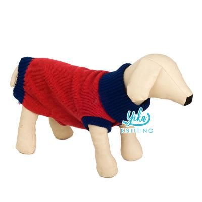 Knitted Maroon Fair Isle Dog Jumper Fancy Style
