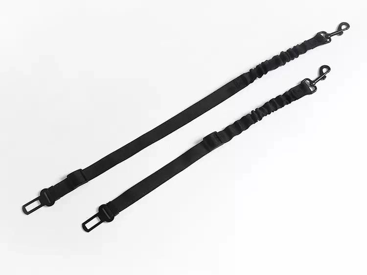 Car Seat Belt for Dogs Cats Pets, Adjustable Safety Heavy Duty Elastic Lead Harness for Cars with Elastic Nylon Bungee Buffer