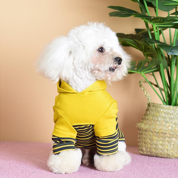 Dog Two-Legged Sports Fleece with Hat Pet Flannel Sweater Middle and Large Size Dog Comfortable Clothing