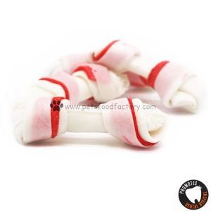 3&quot; Natural Rawhide Knotted Bone Dog Chews Pet Treats