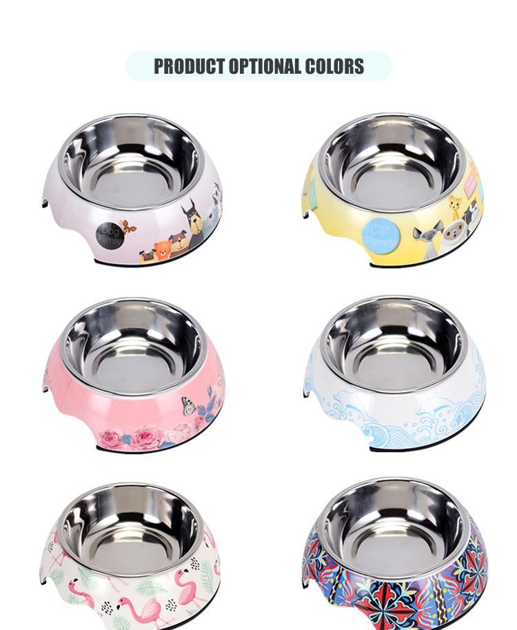 No-Slip Melamine Pet Food Water Feeder Pet Bowl