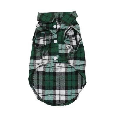 China Wholesale Dog Cat Clothes Soft Summer Plaid Dog Vest Clothes Accessories Pet Products for Small Dogs Cotton Puppy Shirts