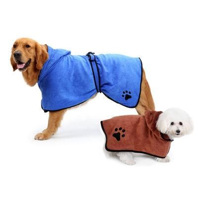 Pet Dog Bathrobe Microfiber Super Soft Towel Bathrobe for Dogs