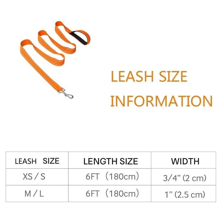 Safety Reflective Nylon Dog Leash for Walking Training, Easy to Grip Neoprene Padded Handle Dogs Leashes