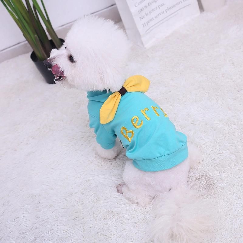 Wholesale Autumn Winter Pet Striped Hoodies Fashion Casual Hooded Dog and Cat Hoodies