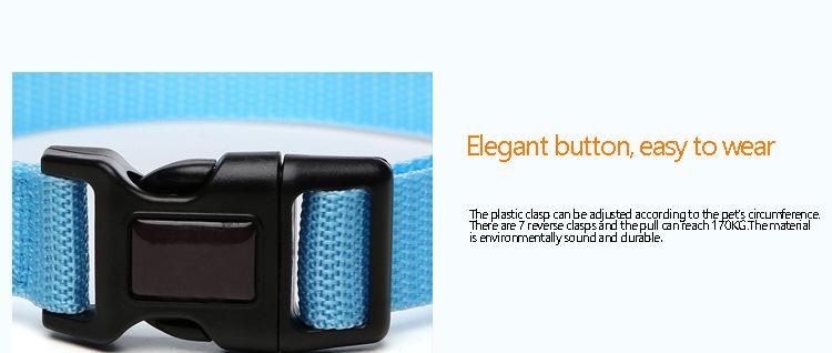 OEM Custom Luxury Personalized Logo Adjustable Blank Plain Nylon Pet Dog Collars