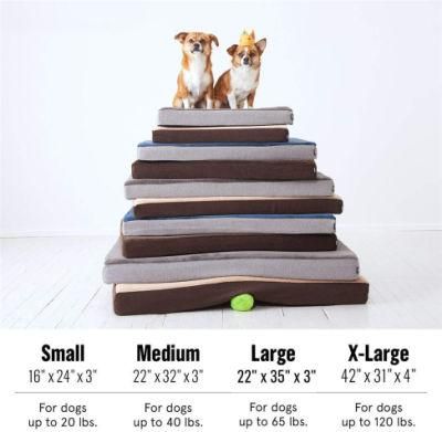 100% Pure Pressure-Relief Memory Foam Puppy Beds with Removable Cover and waterproof Lining