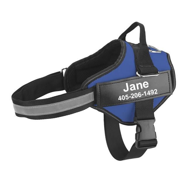 Personalized Dog Harness Reflective Adjustable Dog Harness Vest Pet Accessory