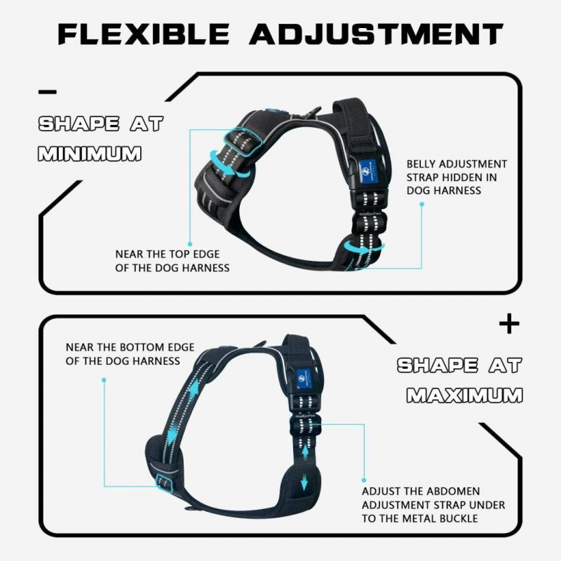 Soft Mesh Padding Dog Harness with Super Bright Reflective Straps