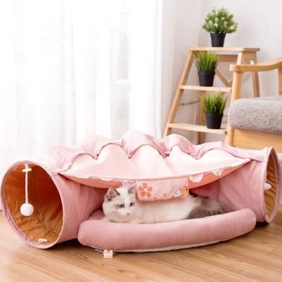 Foldable Cat Tunnel Toy Pet Bed House Pet Supply