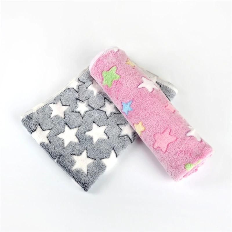 Dog Bed Soft Star Print Warm Pet Blanket Sleeping Pet Bed Cover
