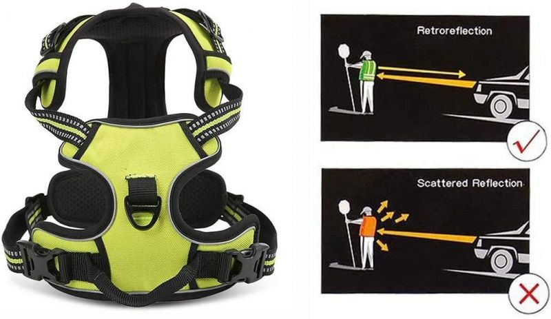 Nylon Pet Harness with Breathable Mesh Lining No Pull Design