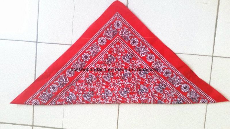 OEM Custom Design Print Cotton Polyester Pet Triangle Bandana Manufacturer