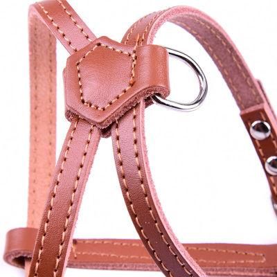 Amazon Top Seller Leather Shaped Pet Dogs and Cat Vest Harnesses