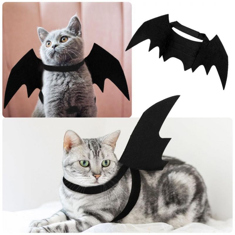 Collar Cosplay Bat Costume Pet Bat Wings for Halloween Party