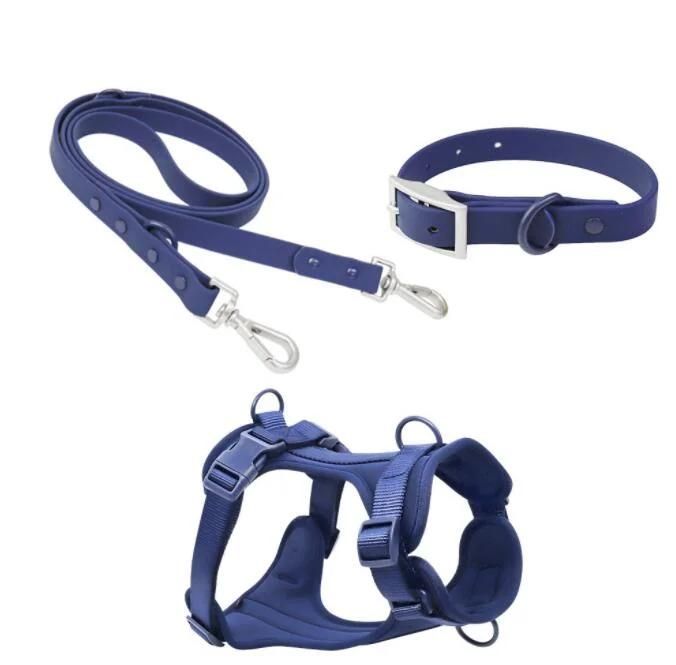 Soft Comortable Dog Harness with Waterproof Dog Collar and Leash Set