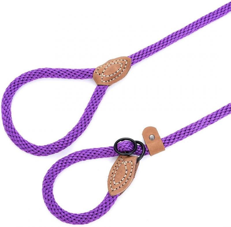Strong Soft Dog Slip Leash Premium Poly Cotton Soft Comfortable Rope Leash