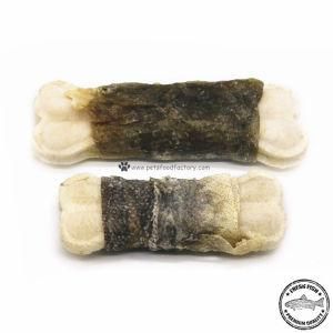 Dried Fish Skin Wrapped Rawhide Bones Dog Treats