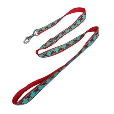 New Product Dual Custom Nylon Red Premium Two Layers Dog Leash