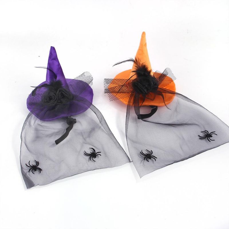 Pet Cat Halloween Hat Spider Web Pattern Cat Hat Decoration