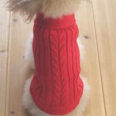 Turtleneck Classic Straw-Rope Pet Dog Sweater Apparel