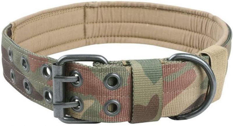 1.5" Width Military Dog Collar Adjustable Metal D Ring & Buckle Tactical Dog Collar