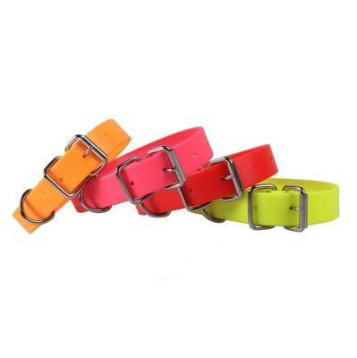 Wholesale Pet Accessories Supplier Solid Color Personalized Waterproof Plastic PVC Dog Training Collar