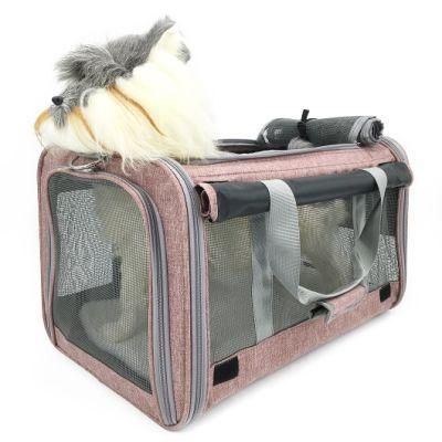 Portable Pet Carrier Backpack Outdoor Collar Cage Pet Products