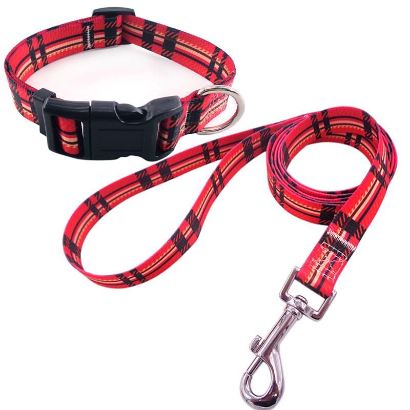 Rustic Print Necklace Traction Two-Piece Set, Pet Collar, Pet Leash