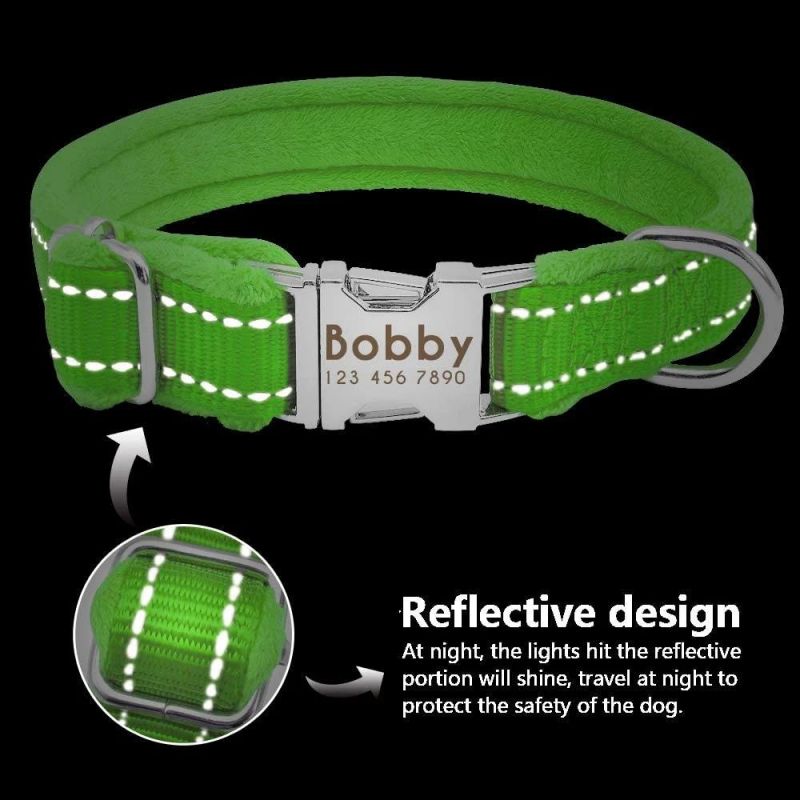 Super Easy to Put It on Soft Flannel Dog Collar