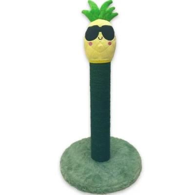 OEM Wholesale Cat Products Scratching Post with Pineapple Pet Toy