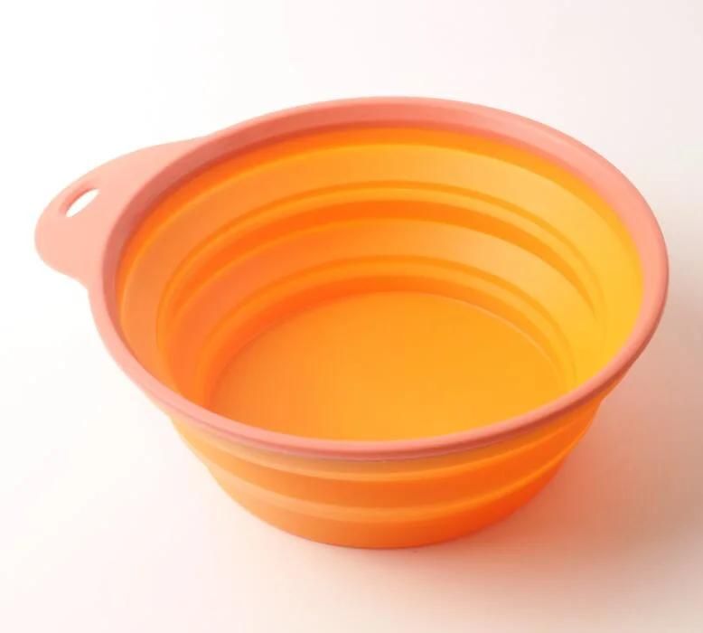 Portable Personalized Collapsable Water Bowls for Cats Dogs Silicone Pet Bowl