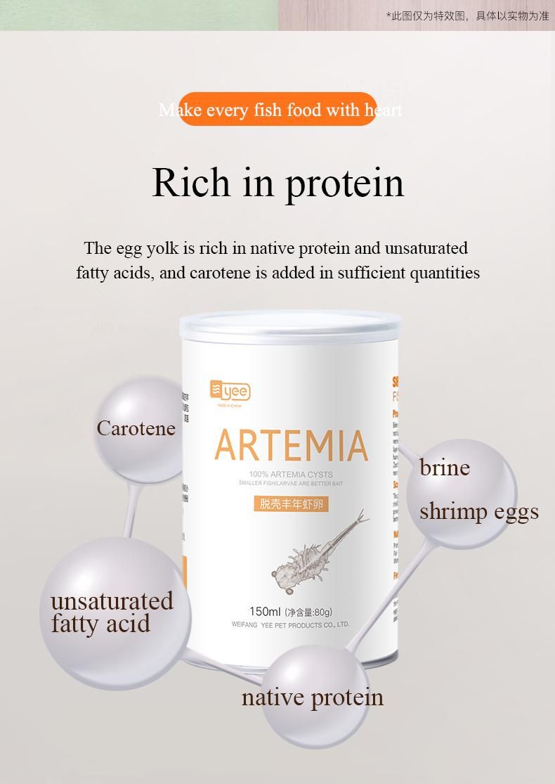 Yee Small Goldfish Feed Brine Shrimp Eggs Soften Fish Food