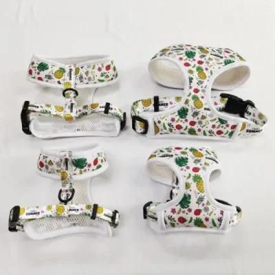 2021 Ins Hottest OEM Sublimation Neoprene Reversible Pet Dog Harness Custom