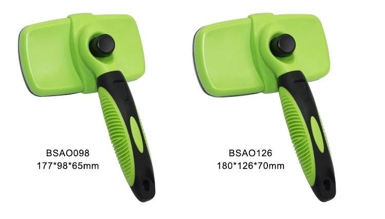 Dog Cat Long Pin Self Cleaning Soft Slicker Hair Brush